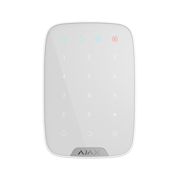 Ajax KeyPad (White) Ασύρματο πληκτρολόγιο αφής 